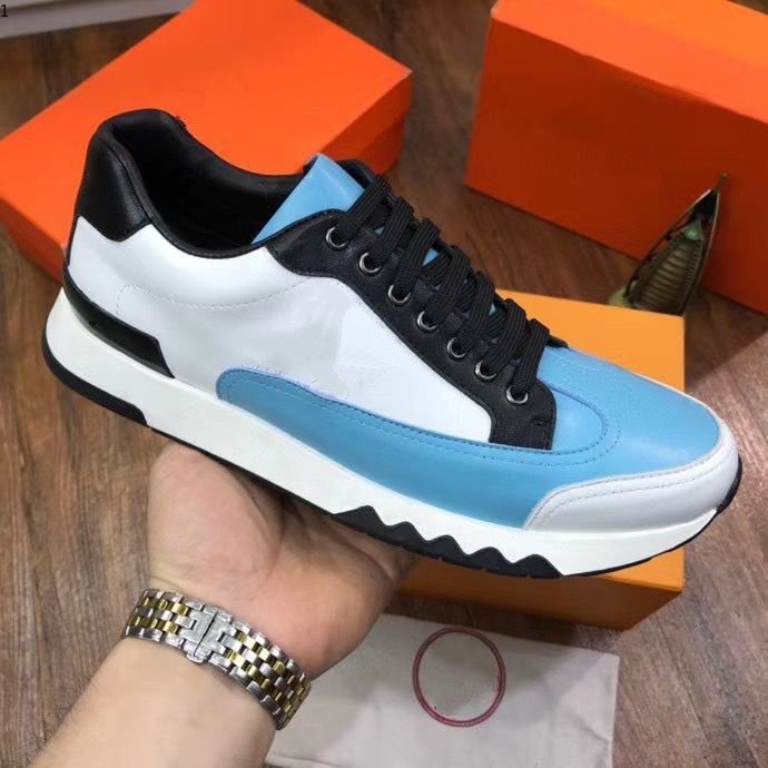 

2021 Sneakers Top fashion men's cowhide comfortable casual flat high RDmk001