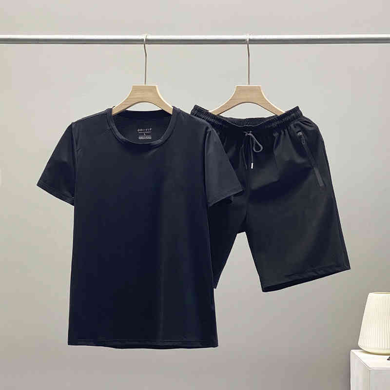 

Men's Tracksuits pieces Two mens tracksuit classic casual suit Windproof Classic High density Space cotton fabric not fade pants summer set AFJW, White