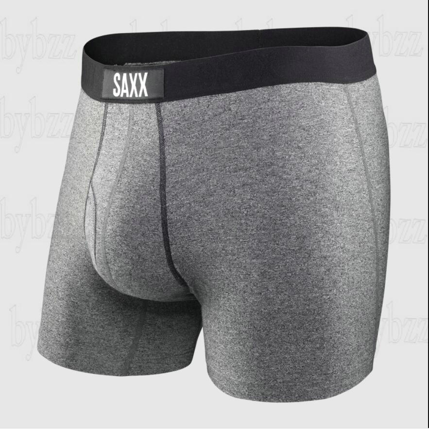 

SAXX Underwear Mens Boxer Briefs VIBE Modern Fit /ULTRA PLATINUM Mans Underwear Boxer Briefs with Fly and Built-In BallPark Pouch Support, Black