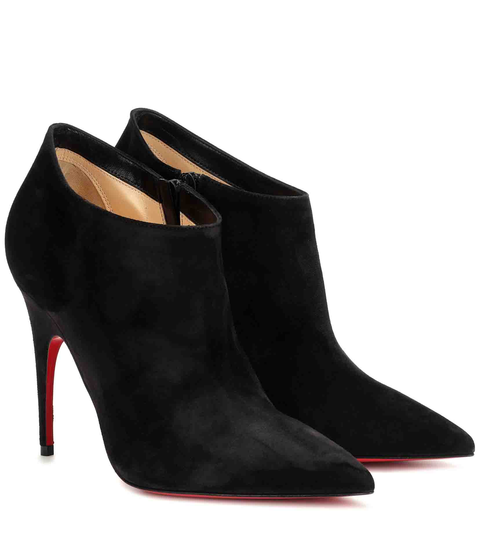 

Luxury designs shoe Red Bottom Women ankle boot spring autumn Gorgona fashion booty red-soles Wedding Dress Shoes high heel with zipper, Black