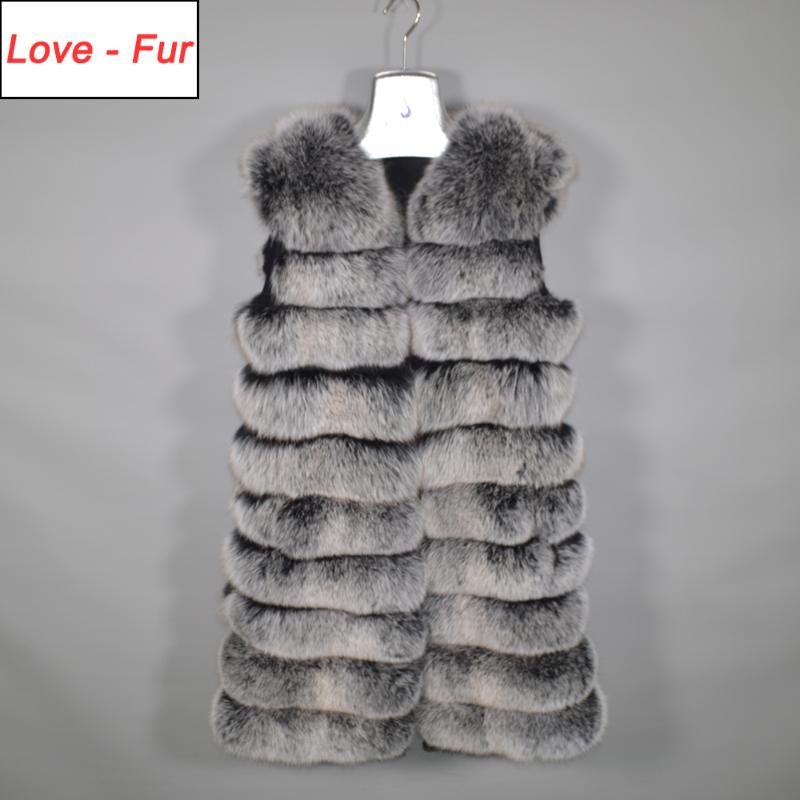 

Women's Fur & Faux 2021 Women Long Style Winter Thick Warm Real Genuine Vests Ladys 100% Gilets Outwear Waistcoats, Black