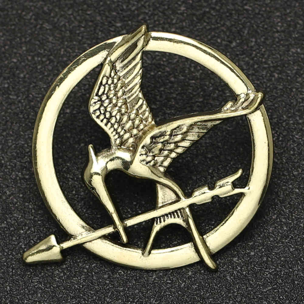 

Hunger Games Brooch Pin Bird Eagle Arrow Badge Vintage Fashion Animal Game Movie Jewelry For Men Women Kids Whole