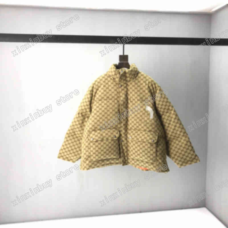 

21ss men digners ets down parkas hooded letter embroidery jacquard cloth stand collar mens coats outerwear clothing black blue grey khaki