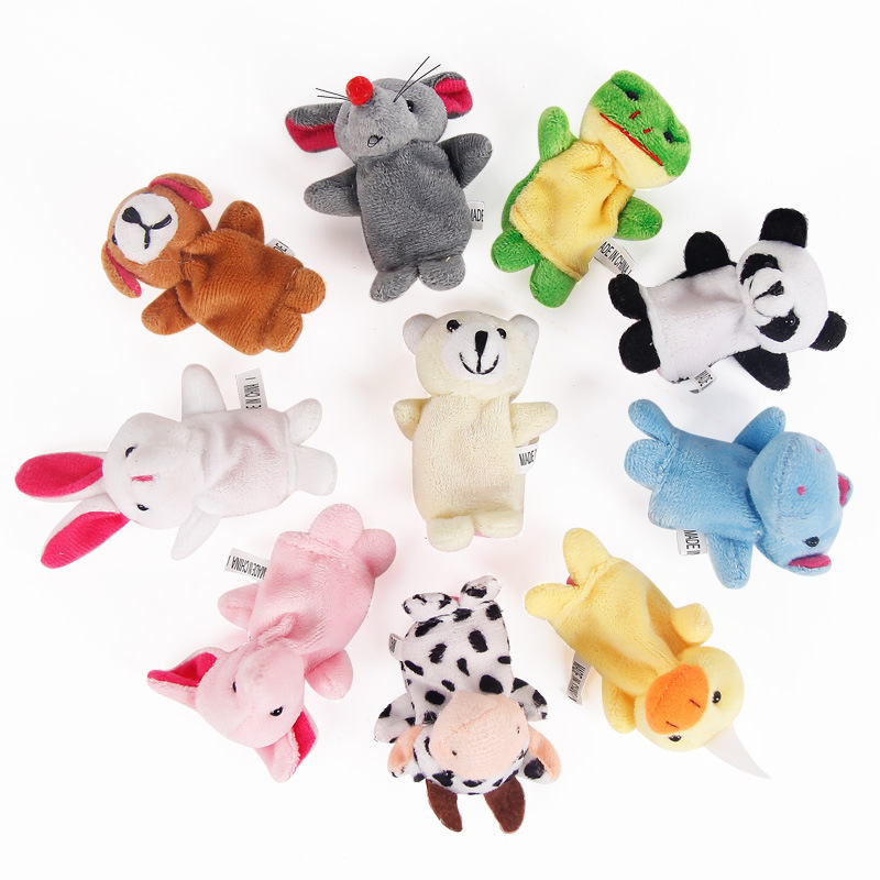 6pcs Finger Puppet Cute Cartoon Christmas Family Plush Toy