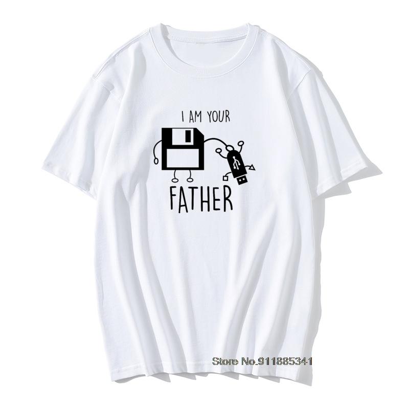 

Men's T-Shirts I Am Your Father Funny Usb And Floppy Disk Computer Men T-Shirt Summer/Autumn Vintage For Adult Slim Fit Tops Tees, Beige