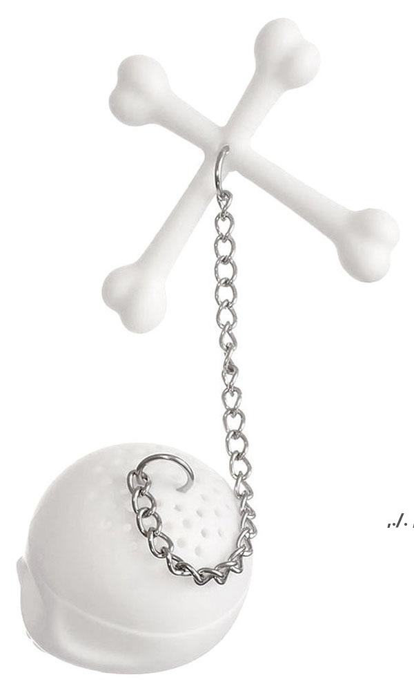 

2021 Skull crossbones Tea Infuser Silicone Strainer Loose Leaf Tea Filter Tea Lover cup coffee mug creative gift party supplies FAE10630