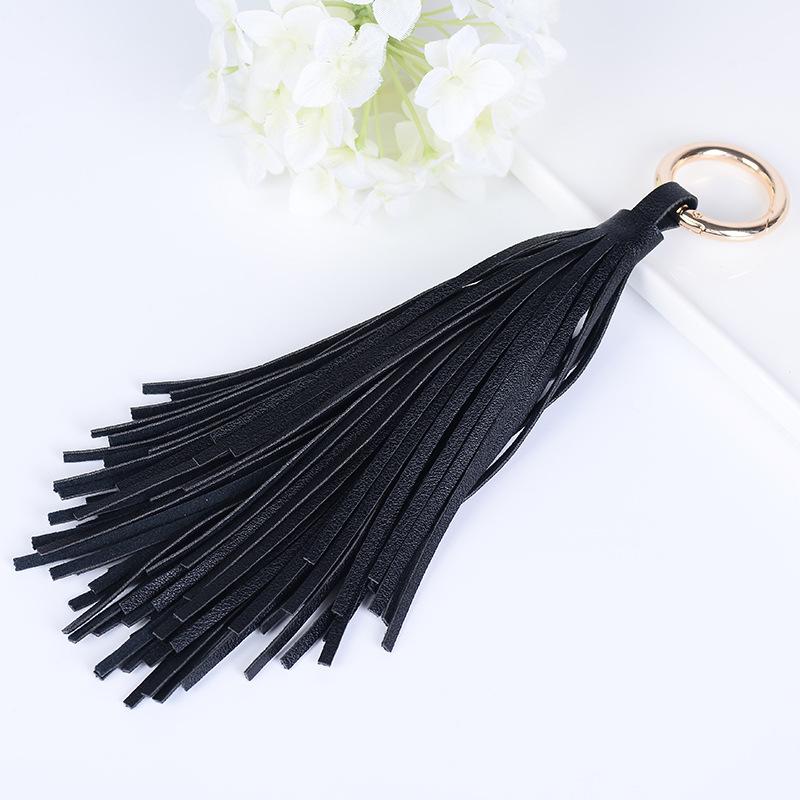 

Keychains Korean Keyring PU Leather Tassel Key Chains Fashion Keychain Bag Charm Pendant Car Rings Gifts For Women