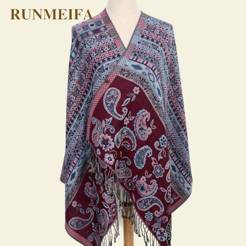 

2021 Large Size Printed Shawl Blanket Bohemian Style Fringed Scarf Hijab Women's Fashion Accessories Bandana Scarves, Blue;gray