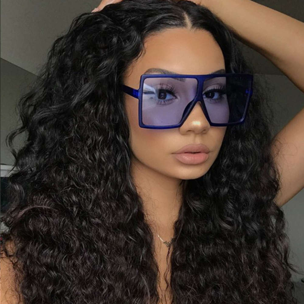 

Kenbo Fashion Women Big Rectangle Frame Oversized Shades Sun Glass Sunglasses 2021, White;black