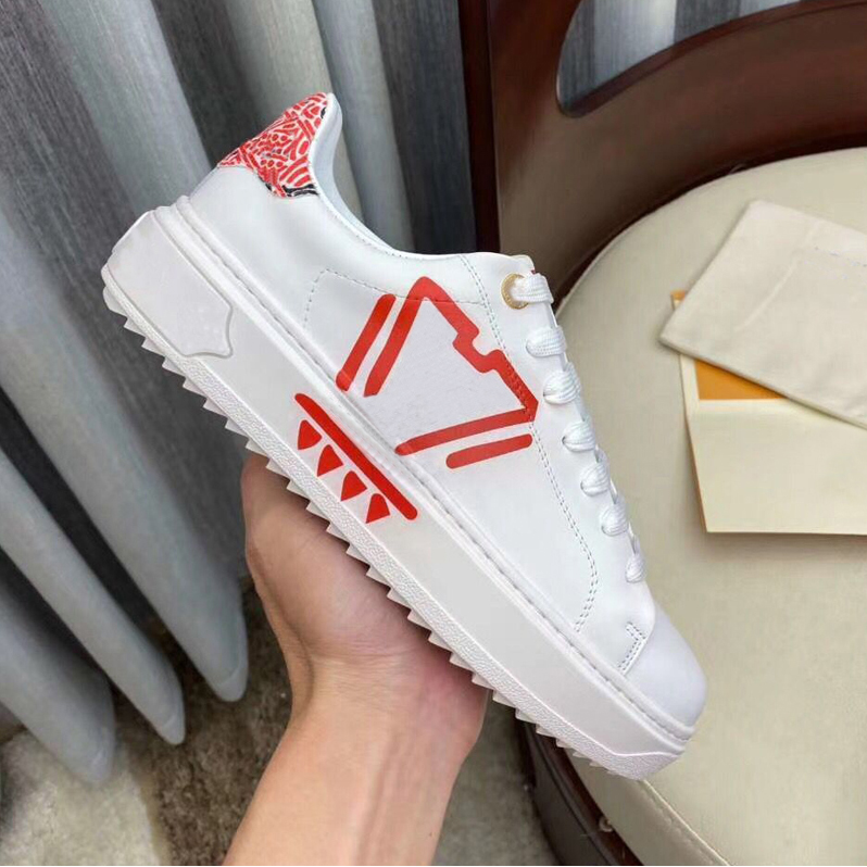 

lady Flat Casual shoes women Embroidery Travel leather lace-up sneaker Letters woman shoes 100% cowhide fashion platform men gym shoes Large, Black