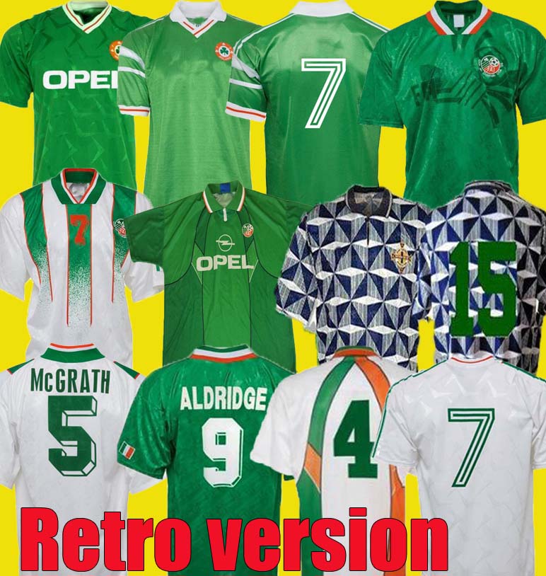 

1992 1993 Northern 1988 Ireland retro soccer jersey 1990 vintage Irish Sheedy 1998 1994 1995 1996 football shirts McGRATH KEANE 90 92 94 96 98 HOUGHTON ALDRIDGE, 2020-21 3rd adult jersey