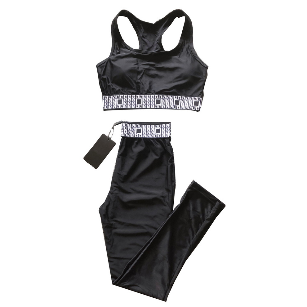 

Two Piece Pants Casual Women's Tracksuits Sport Hip-lifting Two-piece Set Women Letter Print Slim Long-sleeve Sexy Yoga Outfit Tights Trouser Top Suit