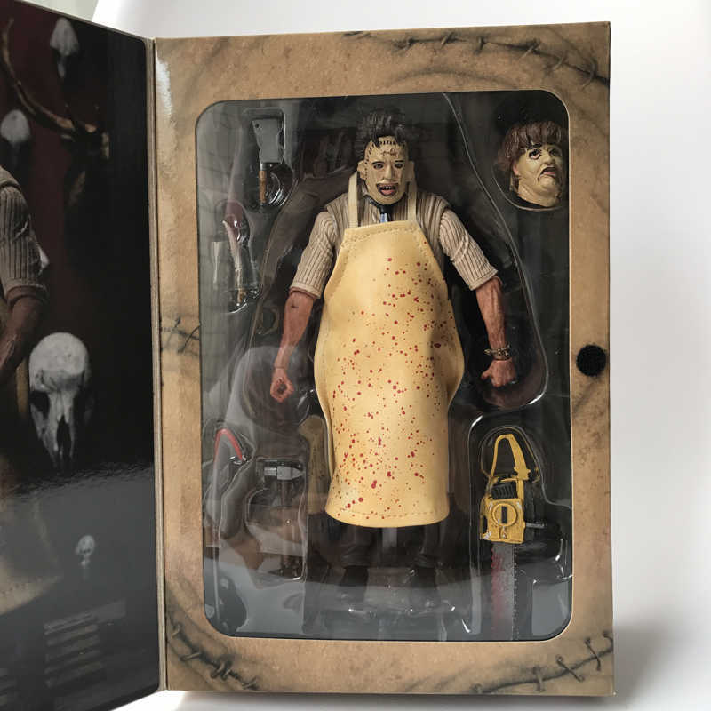 

Leatherface Classic Terror Texas Movie The Texas Chainsaw Massacre Leather Action Figure NECA Figure 40th Anniversary Ultimate T Q0722, No box