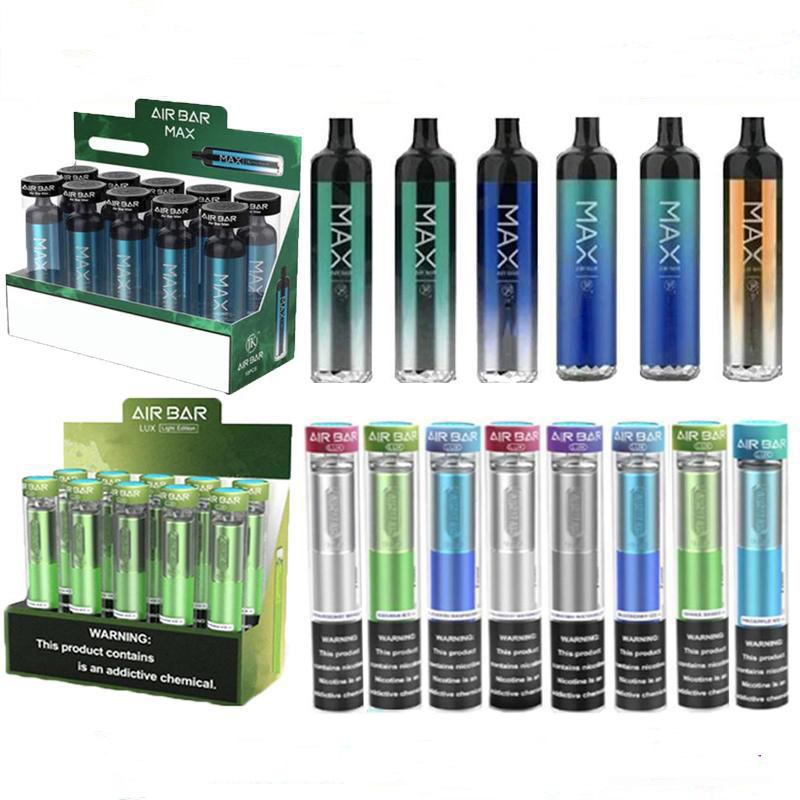 

Air Bar Lux Max Disposable Vape 1000 Hits Pods E Cigarette Airbar 500Mah Cartridges Prefilled 2.7Ml Starter Kits 15 Colors Vaporizer
