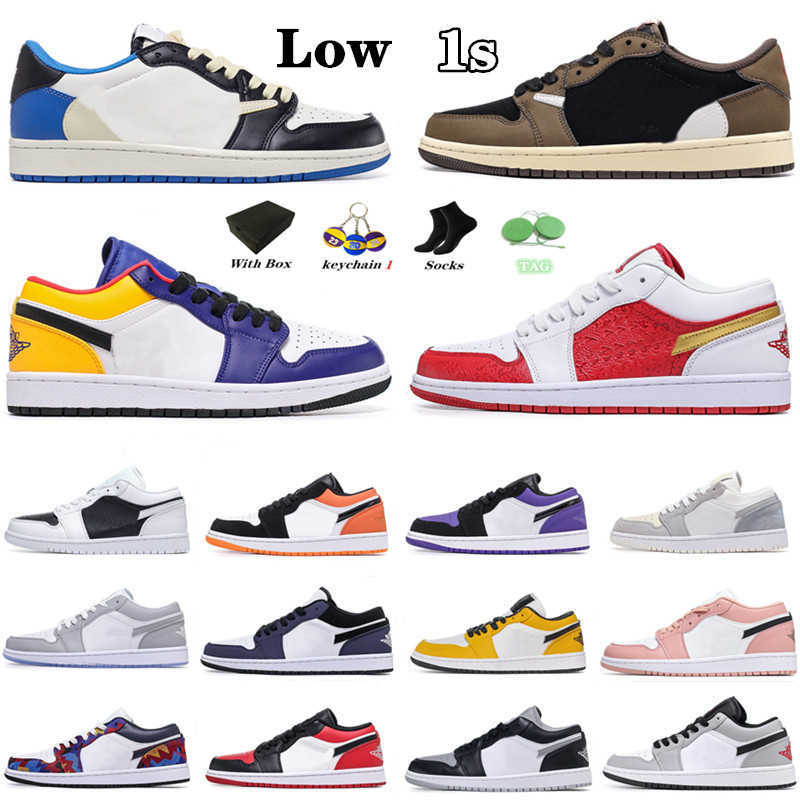 

2021Air Jorden 1s Jumpman 1 Low Retro Basketball Shoes TS x Fragment Mens Womens Galaxy Mocha Obsidian Court Purple UNC Pine Green Sports