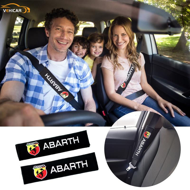 

Safety Belts & Accessories VEHICAR 2PCS Car Interior Seat Belt Protector Cover For Abarth 500 Stilo Ducato Palio Auto DIY Automotive Goods