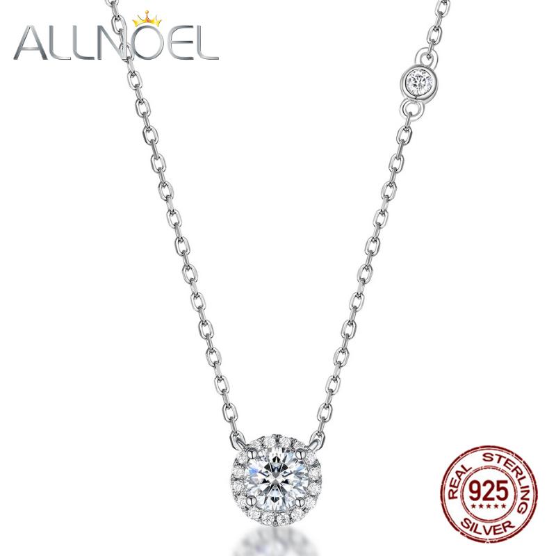 

100% 925 Sterling Silver Necklace OEM Fashion High Quality Moissanite Pendant For Women Engagement Fine Jewelry Chains