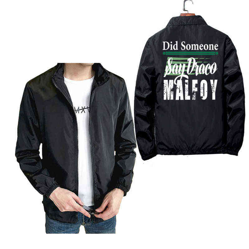 

Did Someone Say Draco Malfoy Funny Oversized Mens Dress Jacket Casual Coat Harajuku Streetwear Pilot Kolej Ceket Unisex, Navy blue