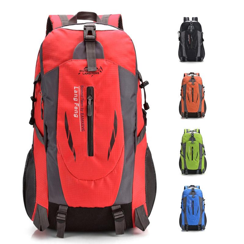 

Outdoor 35L Travel Rucksack Nylon Waterproof Sport Bags Hiking Climbing Camping Backpack Men Trekking Bag, Orange