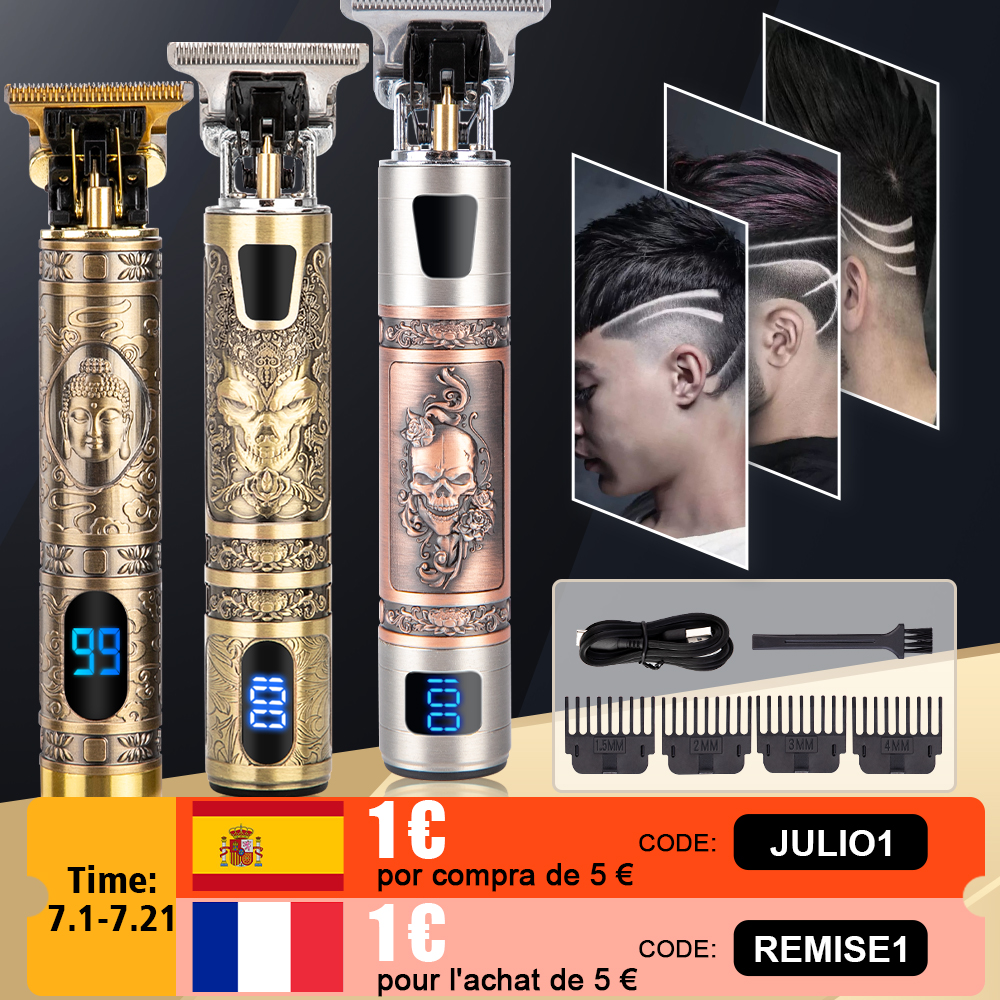 

Electric Hair Cutting Machine For Men Dragon Barber Professional Hair Trimmer 0mm Beard Shaver USB Cordless Hair Clipper Set