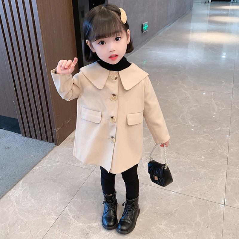 

Jackets Girls Coat Outerwear Solid Color Girl Spring Autumn Childrens' Jacket Casual Style Children's Clothes For, Blue;gray