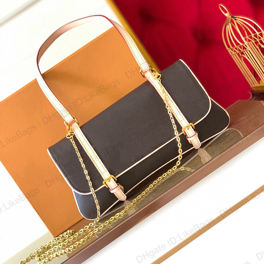 

2021 Vintage Printing Letter Shoulder bags Genuine Leather Gold Chain Women Totes Hnadbag Purses Fashion Luxurys Designers Classic Crossbody Messenger Bag, Pink