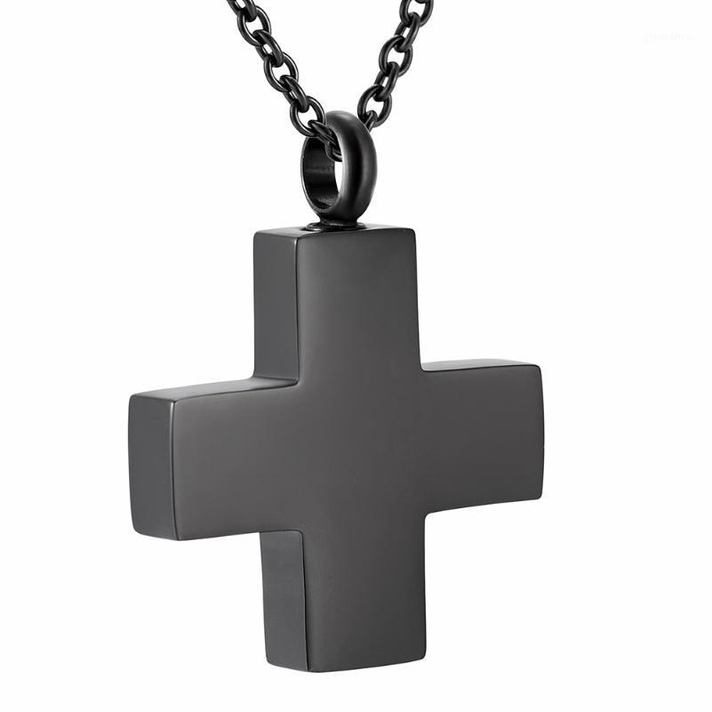 

Black Mini Cross Memorial Keepsake Necklace Pendant Of Ashes Pet Cremation Urns Pendants Jewelry & Free Funnel Kit Chains
