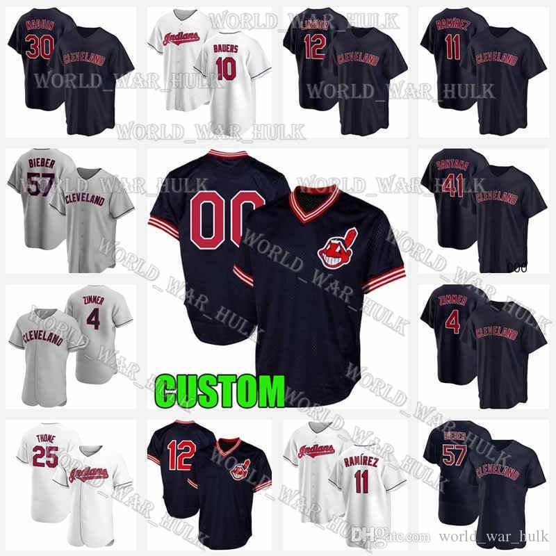 

30 Joe Carter Jersey Francisco Lindor 11 Jose Ramirez Jim Thome 57 Shane Bieber 55 Roberto Perez 41 Carlos Santana Retro Baseball Mesh Men, Blue;black