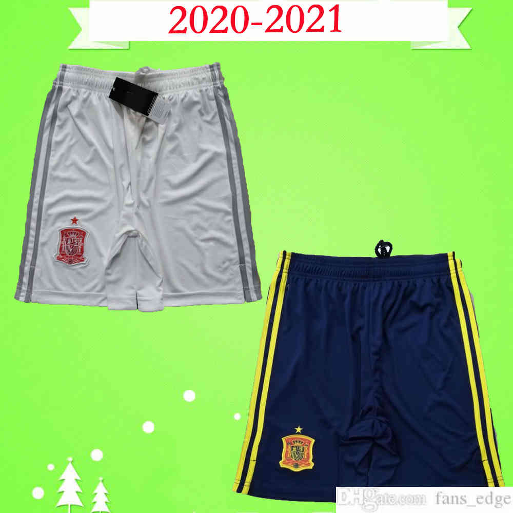

2020 2021 Spain soccer shorts Home blue away white Asensio ISCO RAMOS MORATA football pants 20 21 Espana camisetas PIQUE INIESTA DIEGO COSTA, Black;red