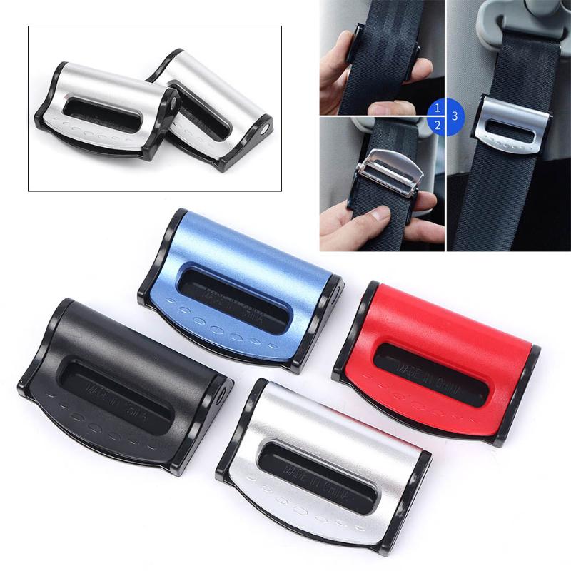 

Safety Belts & Accessories 2pcs Universal Car Seatbelt Clips Belt Buckles Adjustable Comfortable Blue Black Silver Red