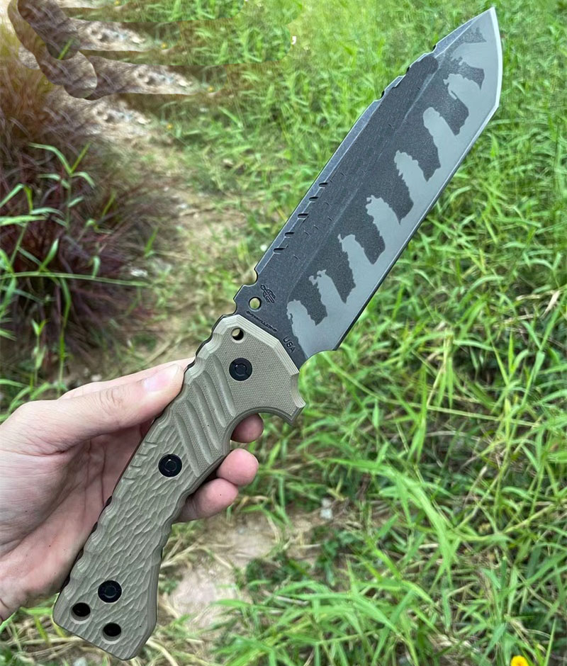 

High End New M32 Survival Straight Knife Z-wear Titanium Coated Tanto Point Blade Full Tang G10 Handle Tactical Knives With Kydex