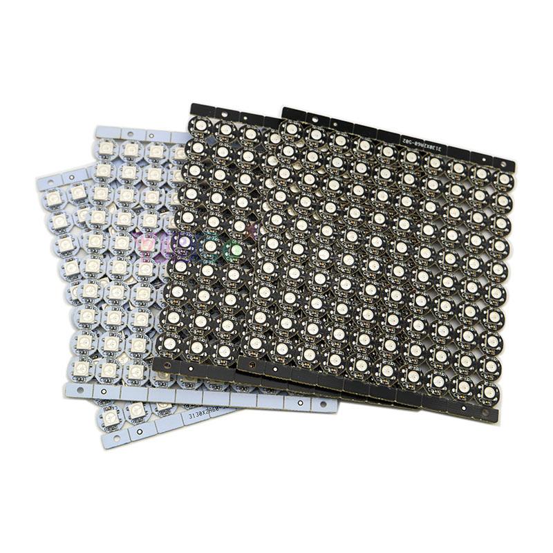 

Modules 100 Pieces 4-Pin WS2812B WS2812 LED Chips & Heatsink White/Black PCB 5V SMD RGB Pixels WS2811 IC