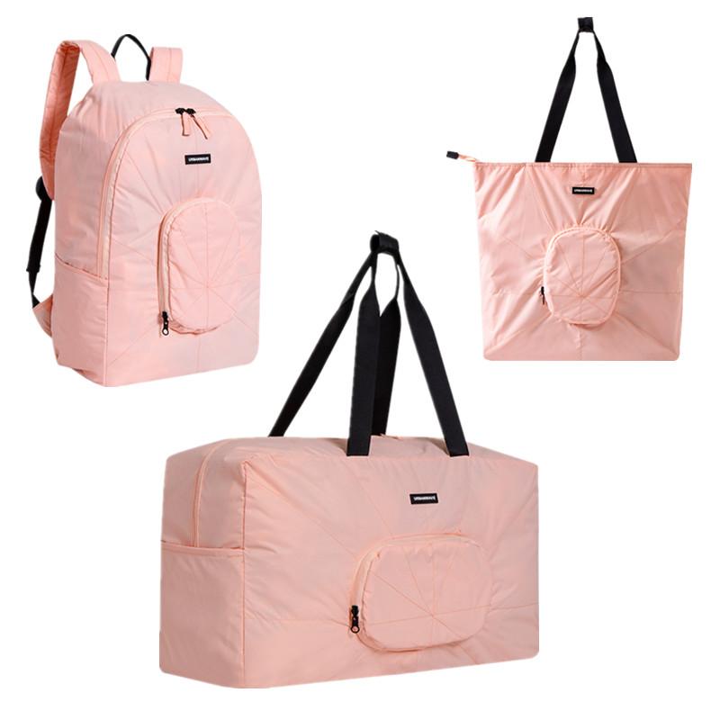 Duffel Bags Foldable Travel Bag Handbag Women Girls Weekend Overnight Duffle Tote Portable Luggage Item Backpack Big Clothes Storage Pouch-image-700147007