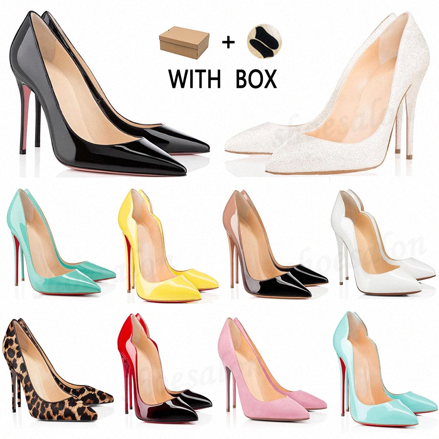 

2021 Red Bottom Women Dress shoes Heels high Dust Bag Round Pointed Toes Bottoms Spikes Vintage Studded Luxurys Designers Sneakers 98w6#, Black