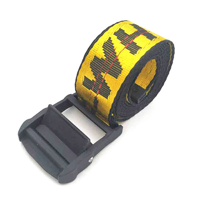 

Custom Polyter Nylon Fashion Fabric Canvas white belt Jacquard Weave Waist jeans belt white yellow, Black