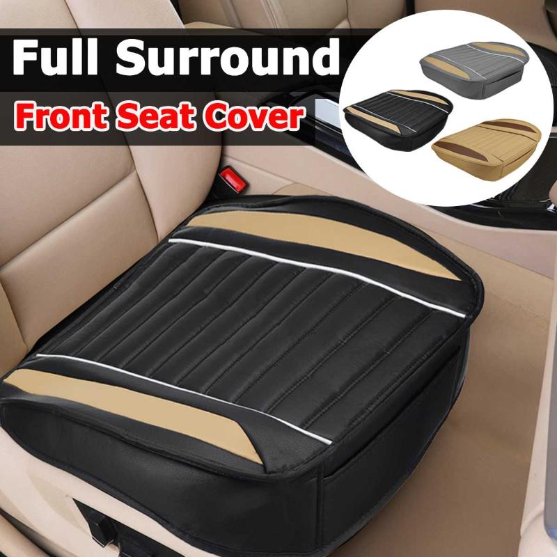 

Car Seat Covers 2PCS Universal PU Leather Cushion Anti-slip Breathable Pad Protector Mat For SUV Trucks
