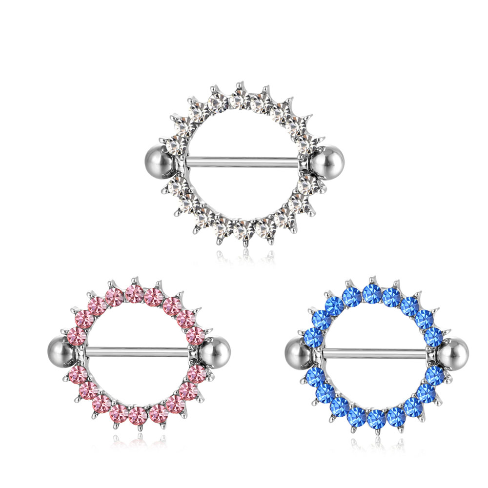 

D1005 Circular Style Nipple Ring Mix Colors