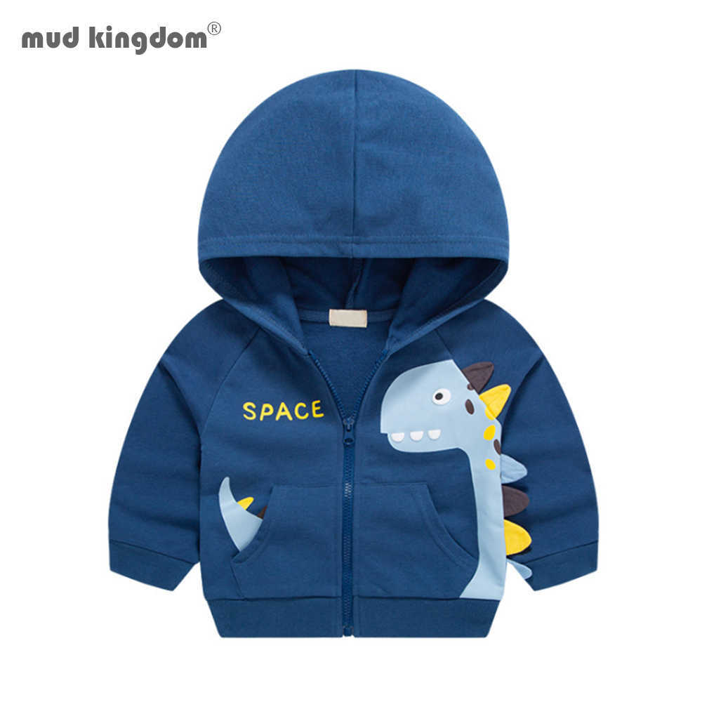 

Mudkingdom Boys Hoodies Kids Spring Autumn Clothes Dinosaur Zipper Coat Children Sweatshirt Baby Clothing 210615, Green