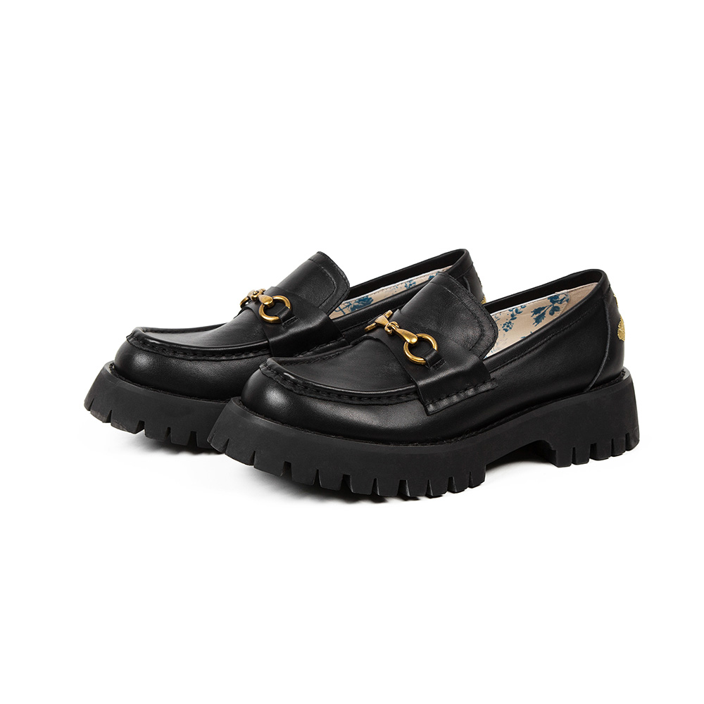 

Chunky Heels Platform Women Loafers Shoes 2021 Luxury Designer Mocasines High Heel Punk Woman Pumps Gothic Platforms Mules Femme, Black