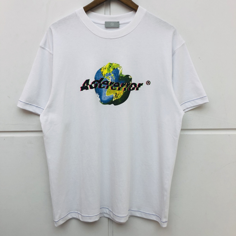 

Summer Casual Knitted Ader Error Short Sleeve T-shirt Men Women Abstract Spaceship UFO Printing Top Tees