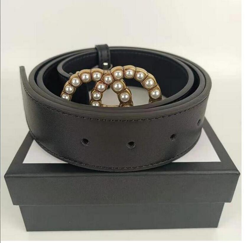 

High quality sports leisure mens belt womens belts inlaid diamond pearl bronze metal buckle fashion women Waistband free delivery, Black;brown