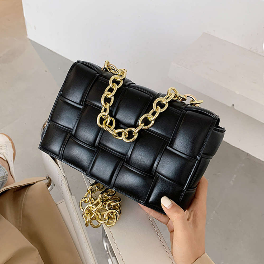 

Bags Weave Chain Small Crossbody for Women 2021 Luxury Quality Pu Leather Shoulder Bag Women's Fashion Trend Design Handbags, Blue