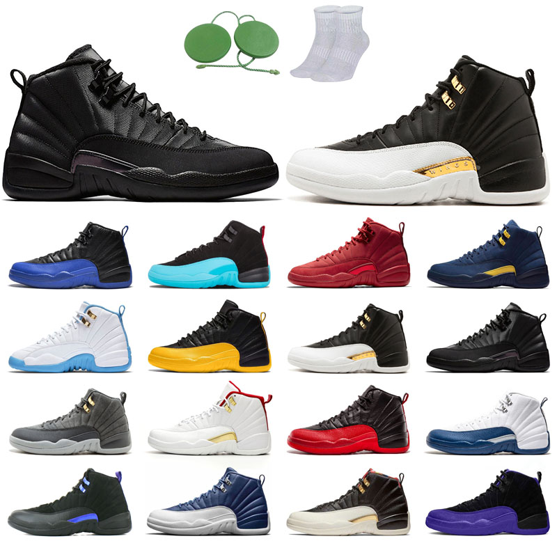 

12s man basketball shoes winterized wings color Gold Blue the master taxi reverse flu game o-black Michigan gym red gamma french FIBA Dark grey concord CNY stone, Black purple