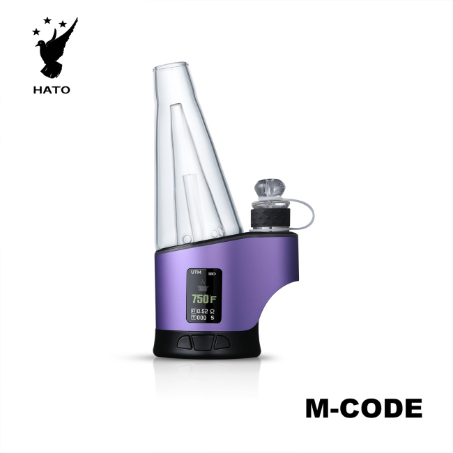 

M-Code Wax Vaporizer Kit 2800mAh SOC Enail TC Vape Mod LED Display Screen Ceramic Atomizer Bowl Glass Bong Electric Dab Rig, Random color
