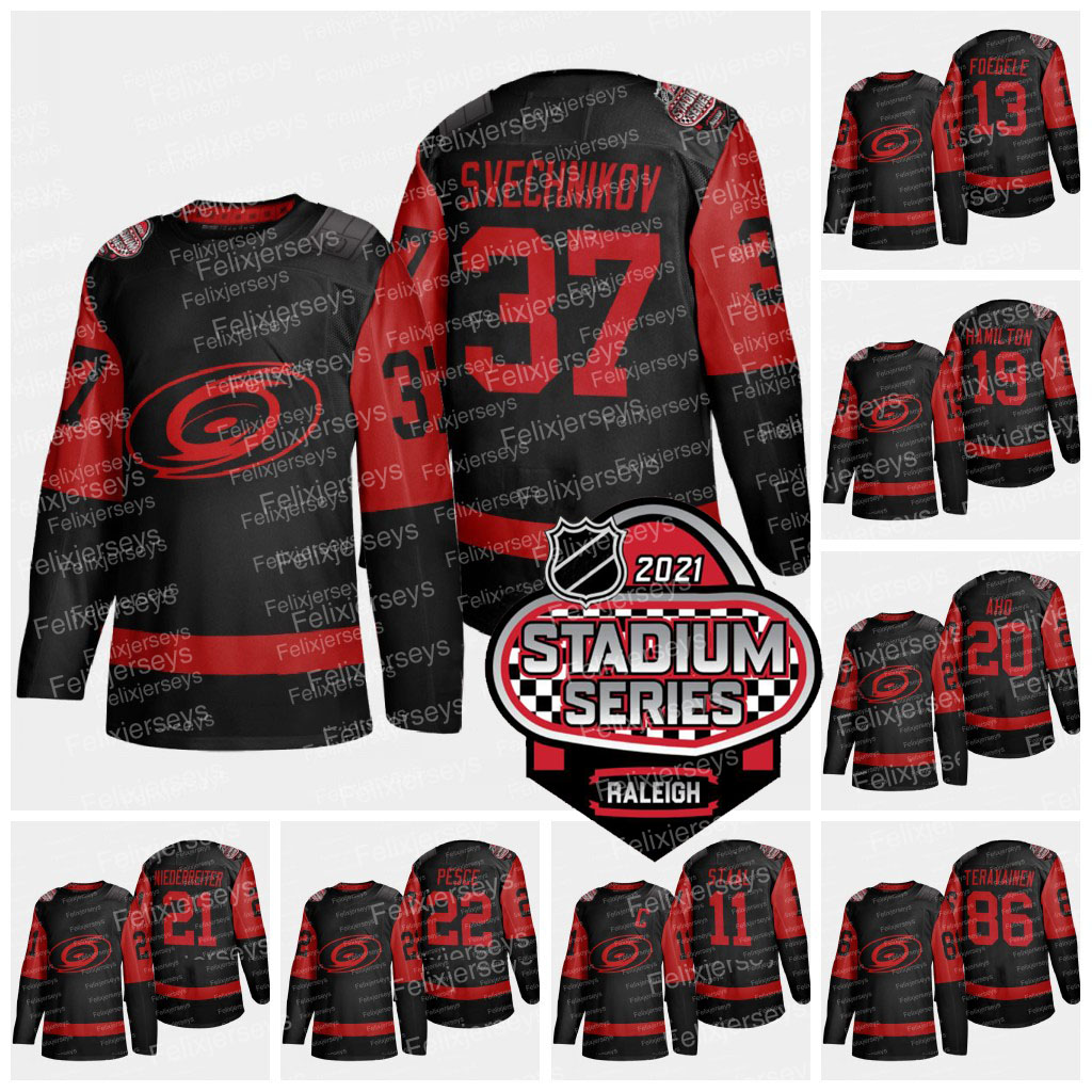 

Carolina Hurricanes 2021 Stadium Series Jersey Andrei Svechnikov Jaccob Slavin Sebastian Aho Teuvo Teravainen Brett Pesce Martin Necas Dougie Hamilton, 2019 all star white men: size s-3xl