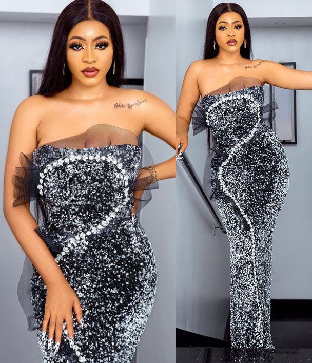 

2021 Plus Size Arabic Aso Ebi Stylish Crystals Sexy Prom Dresses Strapless Sequined Sheath Evening Formal Party Second Reception Bridesmaid Gowns Dress ZJ276, Lilac