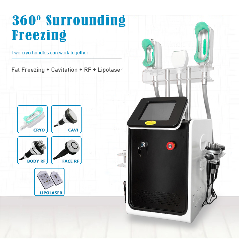 

2021 cryolipolysis fat freeze slimming 360 cryo freezing machine diode lipo cavitation ultrasound body slim beauty equipment