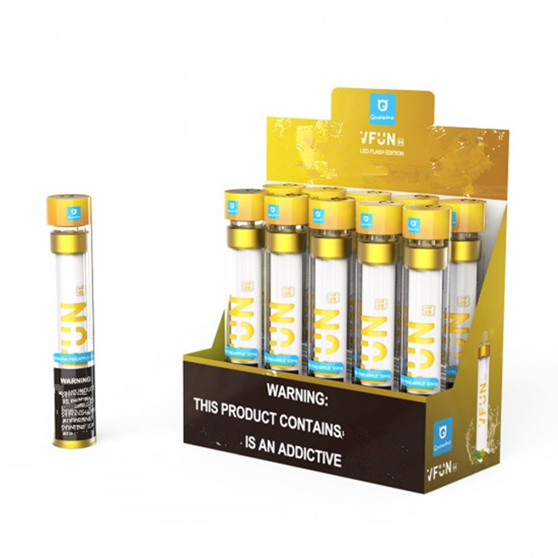 

100% Original VFUN D1 Disposable E-cigarette glowing vaping 1000puffs 550mah battery Vape Pen puff plus air bar max bang xxl at stock
