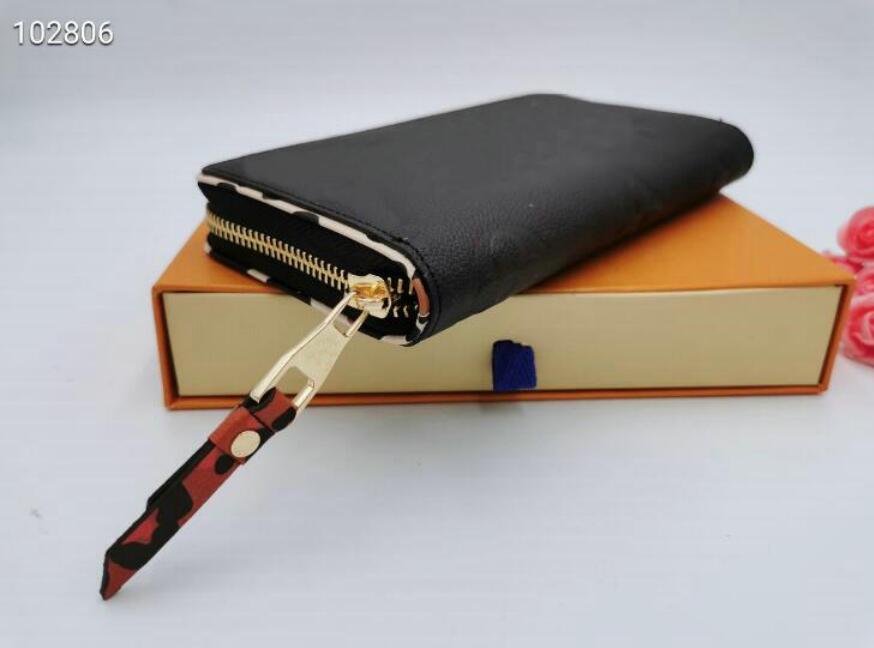 

2022 Designe leopard purse Womens Wallet Purse Zippy Wallet Womens Long Card Holder Passport Holder Men Folded Purses Coin Photo Pouch, Black