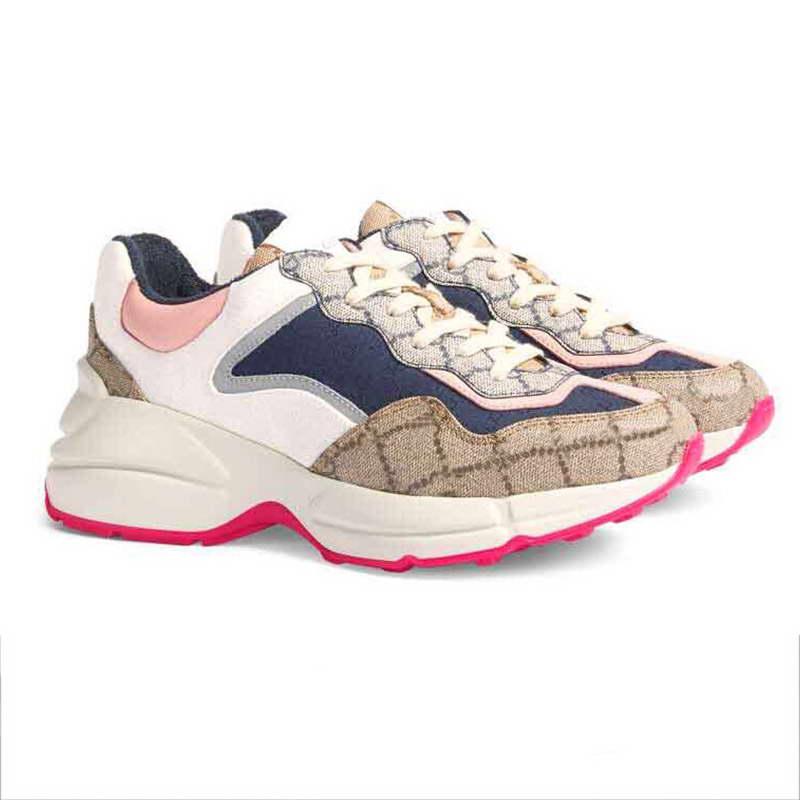 

Designer fashion retro classic shoe platform strawberry tiger net printed wavy mouth dad casual shoes size 35-46, Customize